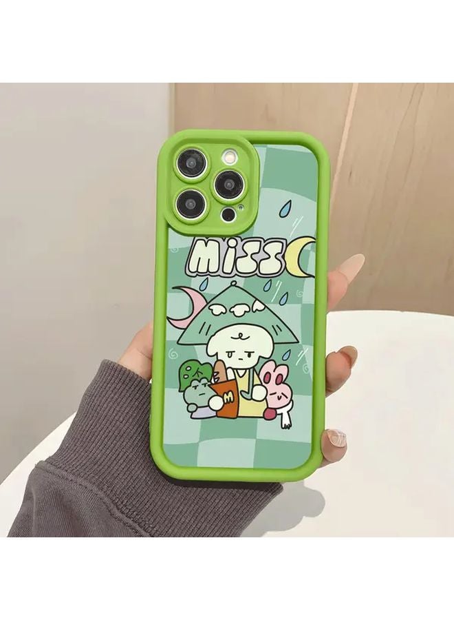 Green Premium Corundum Case For IPhone 16 Pro Drop Protection - Image 1